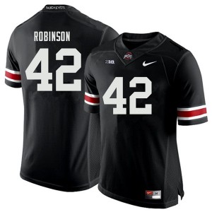 Men Bradley Robinson Black Ohio State Football #42 Jersey 106997-585