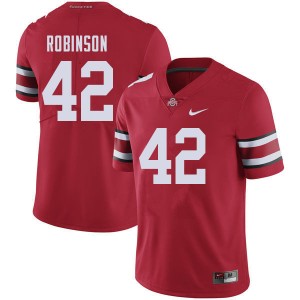 Men Bradley Robinson Red Ohio State Football #42 Jersey 787383-837