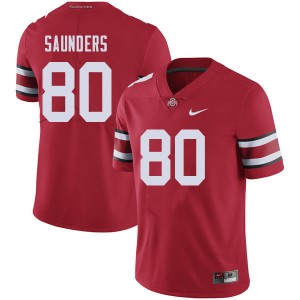 Men C.J. Saunders Red Ohio State Football #80 Jersey 980033-169