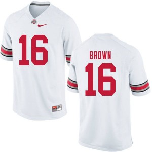 Men Cameron Brown White Ohio State Football #16 Jersey 250646-415