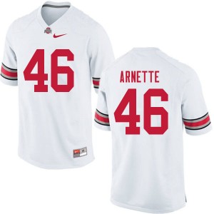 Men Damon Arnette White Ohio State Buckeyes Football #46 Jersey 262373-330