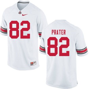Men Garyn Prater White Ohio State Football #82 Jersey 297009-934