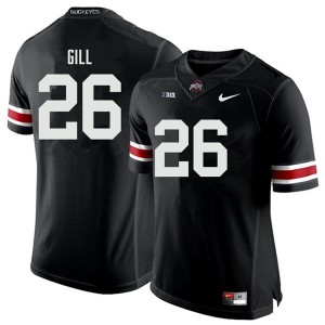Men Jaelen Gill Black Ohio State Football #26 Jersey 108920-858