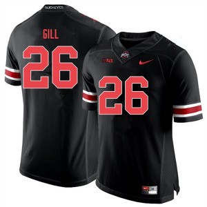 Men Jaelen Gill Black Out Ohio State Football #26 Jersey 272491-683