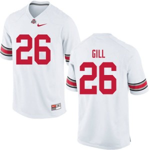 Men Jaelen Gill White Ohio State Football #26 Jersey 150084-966