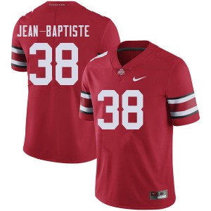 Men Javontae Jean-Baptiste Red Ohio State Football #38 Jersey 298718-564