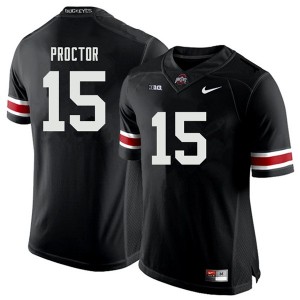 Men Josh Proctor Black Ohio State Football #15 Jersey 267473-761
