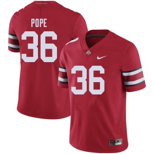 Men K'Vaughan Pope Red OSU Football #36 Jersey 456938-603