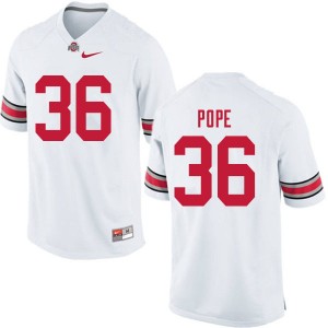 Men K'Vaughan Pope White Ohio State Buckeyes Football #36 Jersey 638159-862