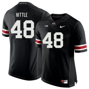 Men Logan Hittle Black Ohio State Football #48 Jersey 908990-272