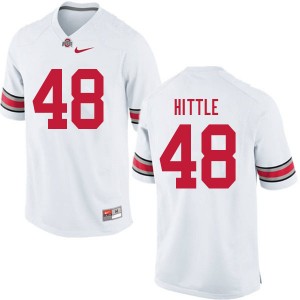Men Logan Hittle White Ohio State Football #48 Jersey 537319-146