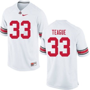 Men Master Teague White OSU Buckeyes Football #33 Jersey 409760-147