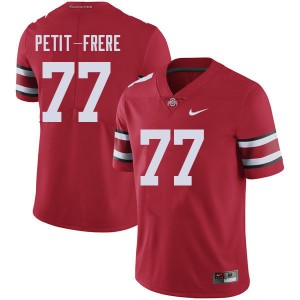 Men Nicholas Petit-Frere Red OSU Buckeyes Football #77 Jersey 553397-779