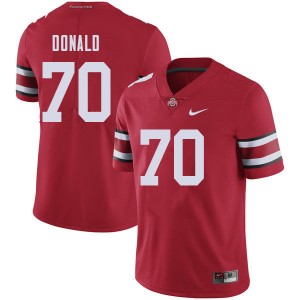 Men Noah Donald Red Ohio State Football #70 Jersey 500118-466