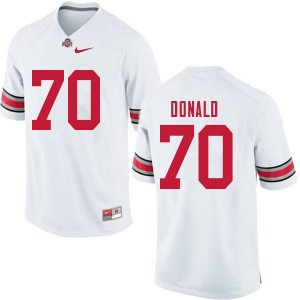 Men Noah Donald White Ohio State Buckeyes Football #70 Jersey 809282-905