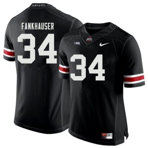 Men Owen Fankhauser Black Ohio State Football #34 Jersey 567799-751