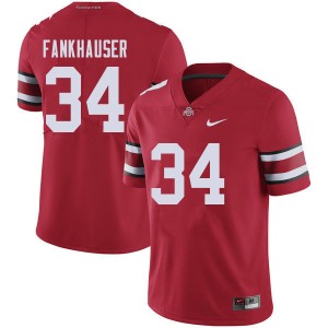 Men Owen Fankhauser Red OSU Football #34 Jersey 228893-203
