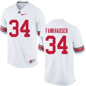 Men Owen Fankhauser White Ohio State Buckeyes Football #34 Jersey 219268-912