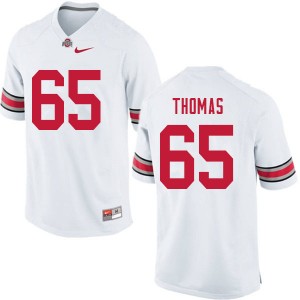 Men Phillip Thomas White Ohio State Buckeyes Football #65 Jersey 318967-743