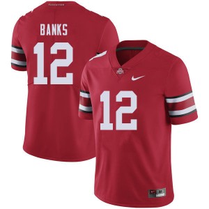 Men Sevyn Banks Red OSU Football #12 Jersey 251144-309