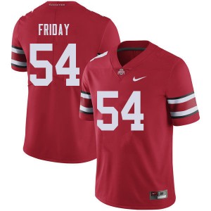 Men Tyler Friday Red OSU Buckeyes Football #54 Jersey 768562-723
