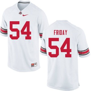 Men Tyler Friday White Ohio State Football #54 Jersey 194789-827