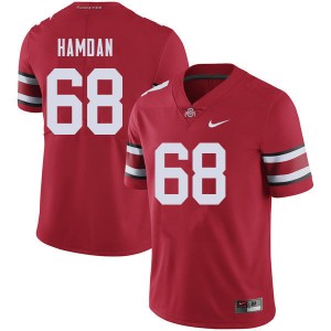 Men Zaid Hamdan Red Ohio State Football #68 Jersey 688296-189
