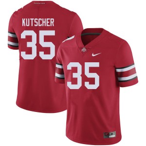Men Austin Kutscher Red Ohio State Football #35 Jersey 204549-944