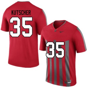 Men Austin Kutscher Throwback Ohio State Buckeyes Football #35 Jersey 556598-911