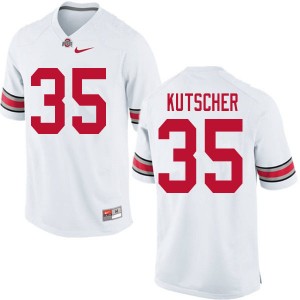 Men Austin Kutscher White Ohio State Football #35 Jersey 781661-425