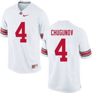 Men Chris Chugunov White Ohio State Football #4 Jersey 810932-724