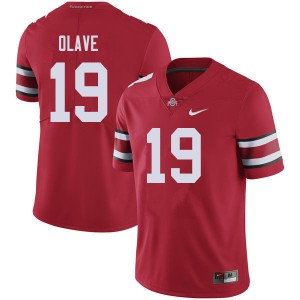 Men Chris Olave Red Ohio State Buckeyes Football #19 Jersey 960473-399