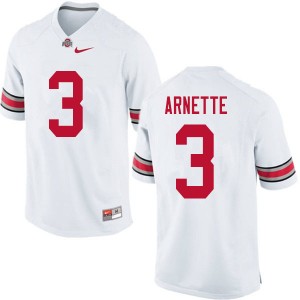 Men Damon Arnette White Ohio State Buckeyes Football #3 Jersey 958465-644
