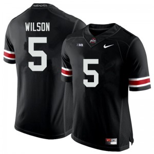 Men Garrett Wilson Black Ohio State Buckeyes Football #5 Jersey 318233-718