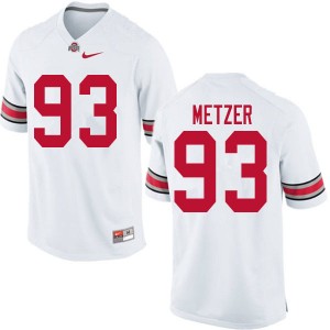 Men Jake Metzer White Ohio State Football #93 Jersey 784356-453