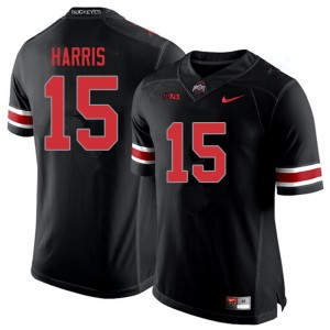 Men Jaylen Harris Blackout Ohio State Football #15 Jersey 231365-314