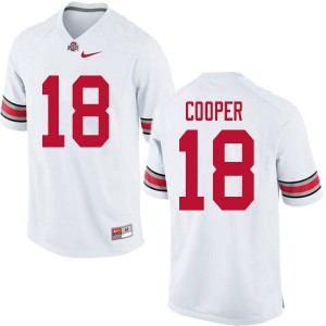 Men Jonathon Cooper White Ohio State Football #18 Jersey 328857-763