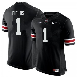 Men Justin Fields Black OSU Buckeyes Football #1 Jersey 581052-851