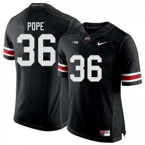 Men K'Vaughan Pope Black OSU Buckeyes Football #36 Jersey 424615-246