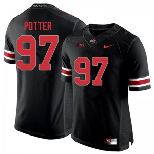 Men Noah Potter Blackout Ohio State Buckeyes Football #97 Jersey 151581-343