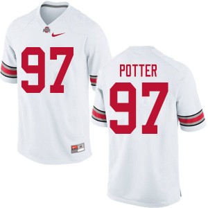 Men Noah Potter White Ohio State Football #97 Jersey 471077-970