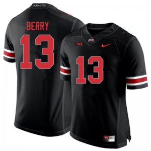 Men Rashod Berry Blackout Ohio State Football #13 Jersey 746590-581