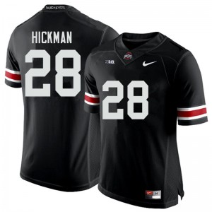 Men Ronnie Hickman Black Ohio State Football #28 Jersey 533941-503