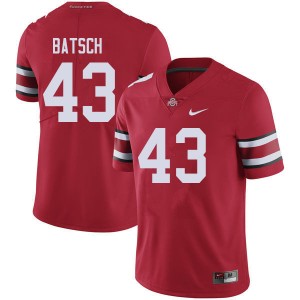 Men Ryan Batsch Red Ohio State Buckeyes Football #43 Jersey 834678-316