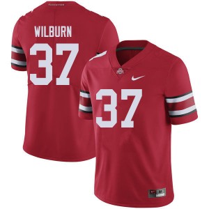 Men Trayvon Wilburn Red Ohio State Buckeyes Football #37 Jersey 310928-437