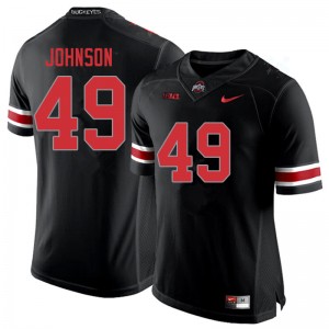 Men Xavier Johnson Blackout Ohio State Buckeyes Football #49 Jersey 383354-476