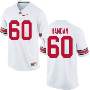 Men Zaid Hamdan White Ohio State Buckeyes Football #60 Jersey 927120-875