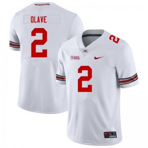 Men Chris Olave White OSU Football #2 Jersey 900600-536