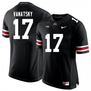 Men Danny Vanatsky Black Ohio State Buckeyes Football #17 Jersey 327637-648