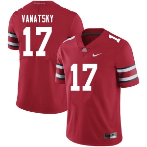 Men Danny Vanatsky Scarlet OSU Football #17 Jersey 466246-648